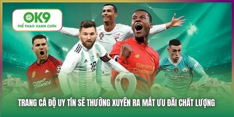 Trang cá độ uy tín sẽ thường xuyên ra mắt ưu đãi chất lượng